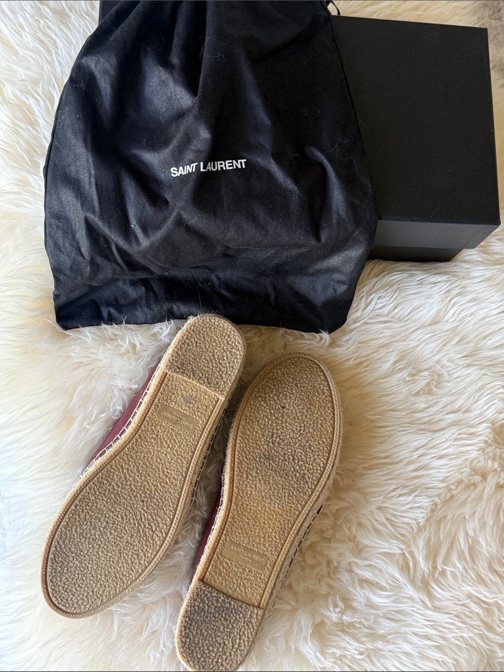 Saint Laurent Burgundy Espadrilles - Picture 7 of 8